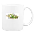 Mug with reptile, lacerta, viridis, emerald