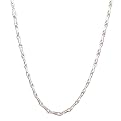 14K White Gold Pinsetta Chain Necklace