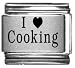 Jewelry : Clearly Charming I Heart Cooking Laser Italian Charm