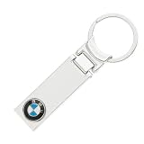 BMW Silver Logo Rectangle Keychain