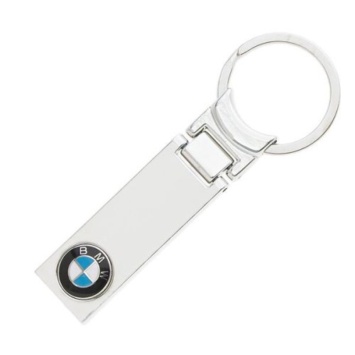 BMW Silver Logo Rectangle Keychain
