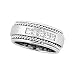 14K White Gold Diamond Handwoven Wedding Band Duo - Lady's Ring