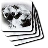 Dogs Pug - Hug a Pug Puppies - Coasters