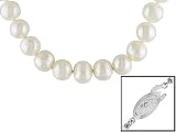 8-9MM NATUAL WHITE CULTURED FRESHWATER PEARL STERLING SILVER NECKLACE