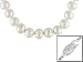8-9MM NATUAL WHITE CULTURED FRESHWATER PEARL STERLING SILVER NECKLACE