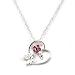 Pendentif en Argent Fin en Forme de Papillon, Coeur et Fleur sur une Chaîne de 45cm par La Olivia C