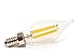 Brite Innovations Energy Saving 4-Watt LED Filament Candelabra Light Bulb - Dimmable - Soft White 2700K - Flame Tip - Exact Equivalent to Standard 40W Incandescent Chandelier Bulb