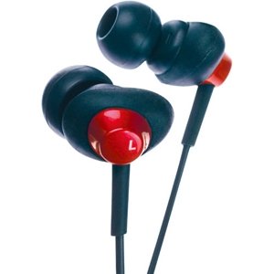 31B0onT4HlL JVC HAFX66R Air Cushion Headphones (Red)