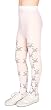 Girls Black Glitter Skull Tights