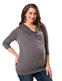 Motherhood Maternity: Plus Size 3/4 Sleeve Cowl Neck Maternity T Shirt