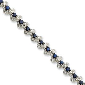Sterling Silver Sapphire Bracelet