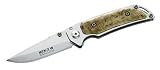 Marttiini Messer Marttiini Einhandmesser MFK-2W, Stahl 420, Birkenholz, Lederscheide, Geschenkbox, Heftlaenge 11 cm 180811