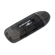 CTCstore USB 2.0 6-in-1 Single Slot Memory Card Reader Writer for SD SDHC MiniSD MMC rsMMC (BLACK)