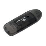 CTCstore USB 2.0 6-in-1 Single Slot Memory Card Reader Writer for SD SDHC MiniSD MMC rsMMC (BLACK)