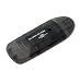 CTCstore USB 2.0 6-in-1 Single Slot Memory Card Reader Writer for SD SDHC MiniSD MMC rsMMC (BLACK)