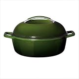 KitchenAid 12-Inch Cast-Iron Chicken Fryer, Green
