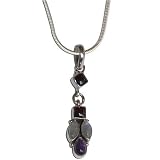 Pendant Chain Sterling Silver Multi Gemstone Jewelry 1.75 inches (gpndt043)
