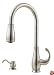 Price Pfister Treviso Single Handle Kitchen Faucet with Pull Down Spray and Soap Dispenser, Stainless Steel #5297DSS