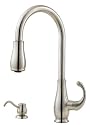Price Pfister Treviso Single Handle Kitchen Faucet with Pull Down Spray and Soap Dispenser, Stainless Steel #5297DSS