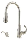 Price Pfister 529-7DSS Treviso Single Handle Kitchen Faucet with Pull Down Spray and Soap Dispenser, Stainless Steel