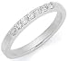 Price Comparison : 14k White Gold Prong-Set Round 7-Stone Diamond Wedding Band (1/4 cttw, H-I Color, SI1-SI2 Clarity)