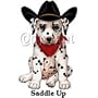 Saddle Up-Dalmatian Womens Scoop Neck T-Shirt