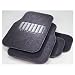 Rubberqueen 10811 Carpeted Floor Mat w/ Heel Pad 4Pc Set - Black