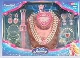 Girls Play Jewelry With Pearls And Diamonds