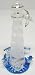 Beautiful Frosted Glass Lighthouse Figurine Dolphins