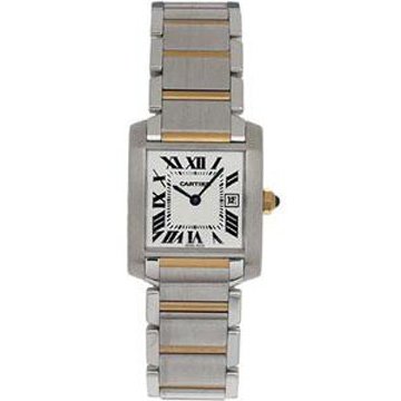 Cartier Midsize W51012Q4 Tank Francaise Stainless Steel and 18K Gold Watch