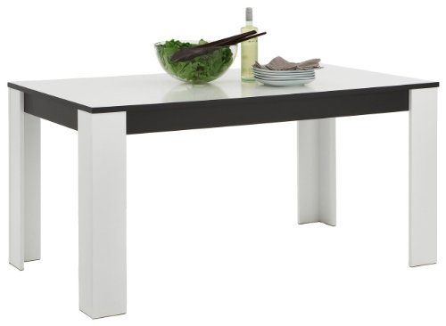 FMD Tapea 6 Esstisch Tapea 6 B/H/T 160.0 x 78.5 x 90.0 cm, wei&szlig; / anthrazit