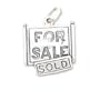 House for Sale Sign Realtor Sterling Silver Charm