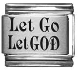 Clearly Charming Let Go, Let God Laser Italian Charm