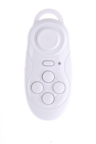 Gloriest Mini Multifunction Portable Wireless Gamepad Remote Controller,Bluetooth V3.0, IOS VR Headset Google Cardboard Ebook Powerpoint Android TV (White)