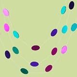 9' Festive Multi Color Oval Mirror Christmas Garland #65805
