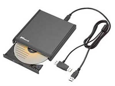 Childrens Toyshop  PC Hardware : Targus PADVD010U USB 2.0 DVD/CD-ROM Slim External Drive - Black
