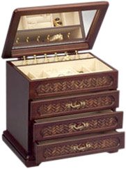 Large Rattan Jewelry Box