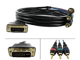 DVI-I to 3 RCA Component Cable - 6ft