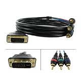 DVI-I to 3 RCA Component Cable - 6ft