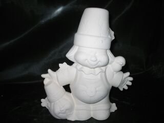 Crackpot scarecrow with pumpkin, The picture is illustration, the item ships unfinished, completely white
