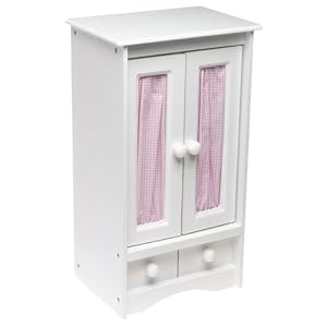 Doll Armoire with 3 Hangers by