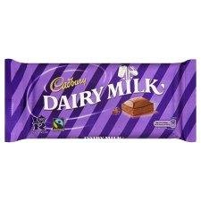 Cadbury Fair Trade Dairy Milk Chocolate Bar 120g - Pack of 6