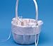 All Products : Beverly Clark Wedding Supllies 218V Florenzia Flower Girl Basket - White Embroidery on White Fabric