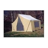 BEST SELLING, All Cotton, Straight Wall CANVAS Cabin Tent - 9x12 or 10x14! by LeisureLife