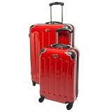 Swiss Case 28 Spinner RED Suitcase + FREE Carry-on luggage set