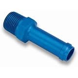 Earl's 984004 Blue Anodized Aluminum Straight 1/4 Hose Barb to 1/8 NPT Male Adapter