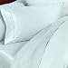 600TC Single-Ply Cotton Sheet Set with Bonus Cases, King, Sky Blue