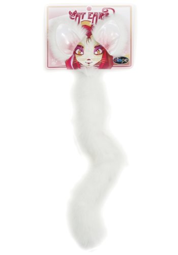 White Cat Ears and Tail