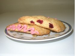 8 Pieces STRAWBERRY SHORTCAKE Biscotti by Peggy's Biscotti