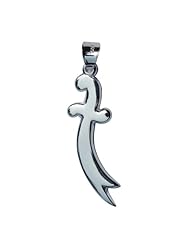 Medium Sterling Silver Ali Dhul-fikar Double Edged Sword Pendant for Chain or Necklace - Islamic Jewelry
